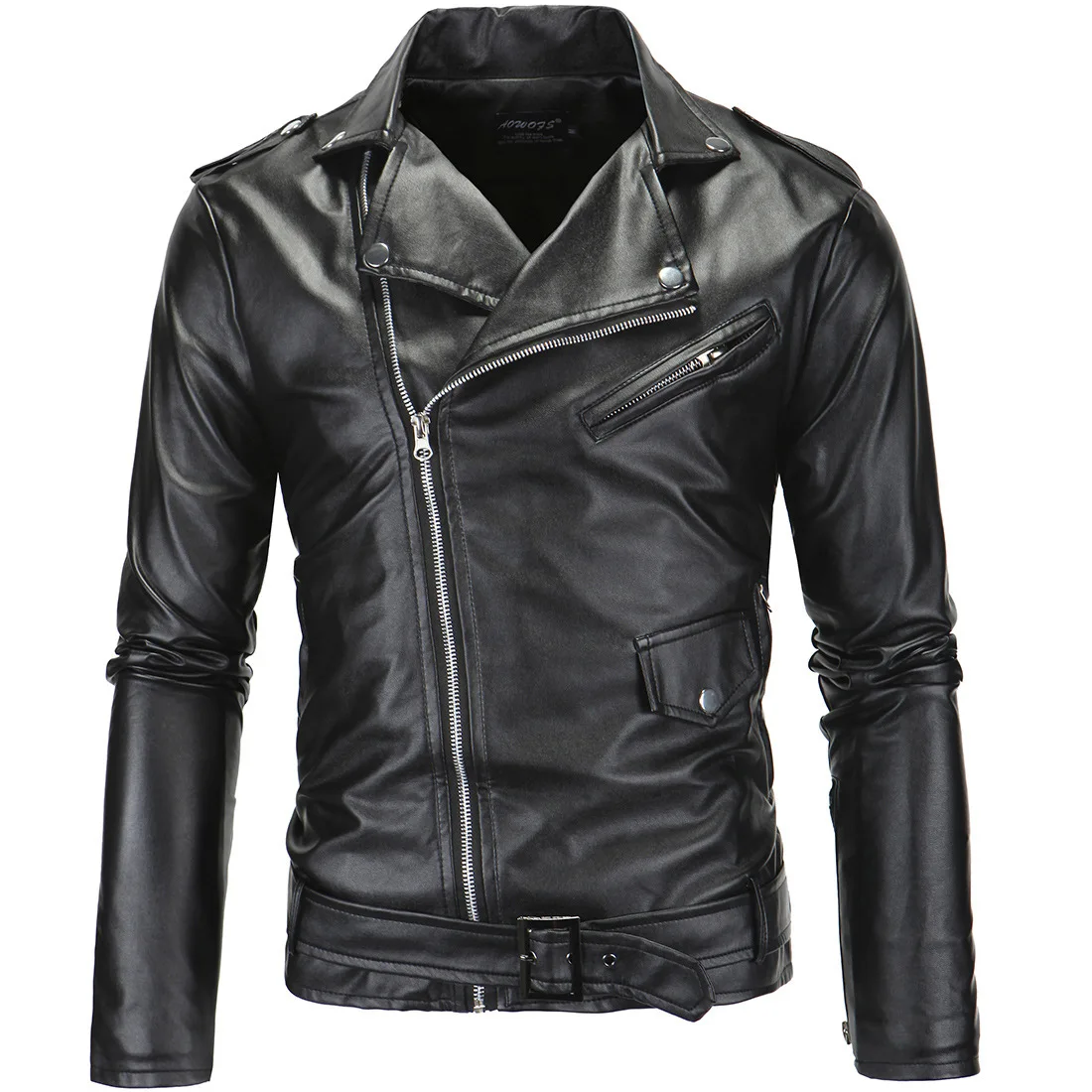 New Men's Leather Jacket Trendy Men's Motorcycle Leather Jacket New Products Direct Sales Large Size Men's Clothing Color