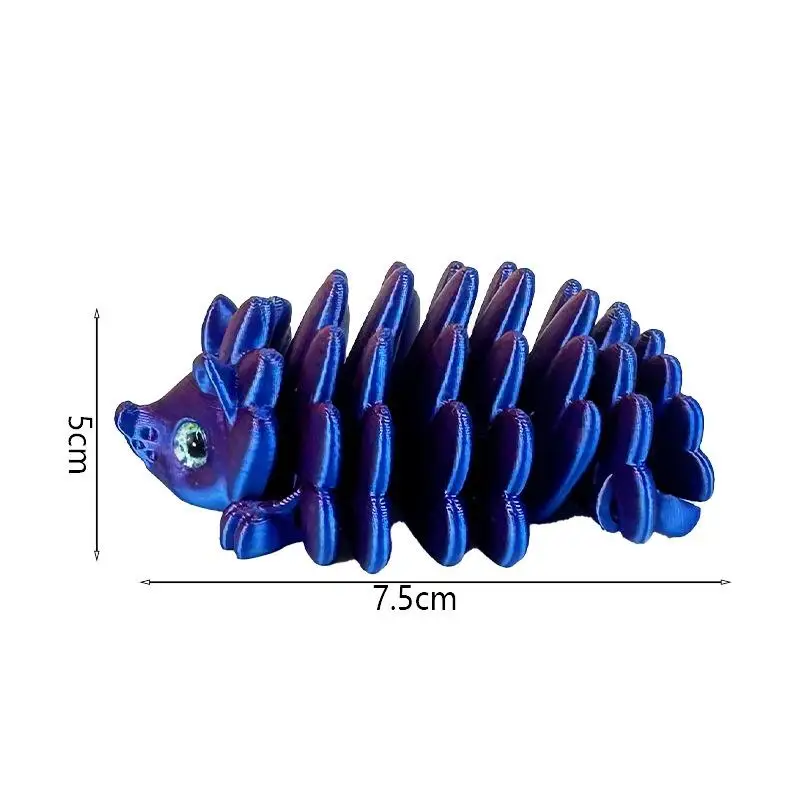 1 قطعة مفصلية لطيف حلية ثلاثية الأبعاد مطبوعة القنفذ تمثال تنوعا داخلي وخارجي مكتب منزلي ديكور تحصيل مخروط لعبة