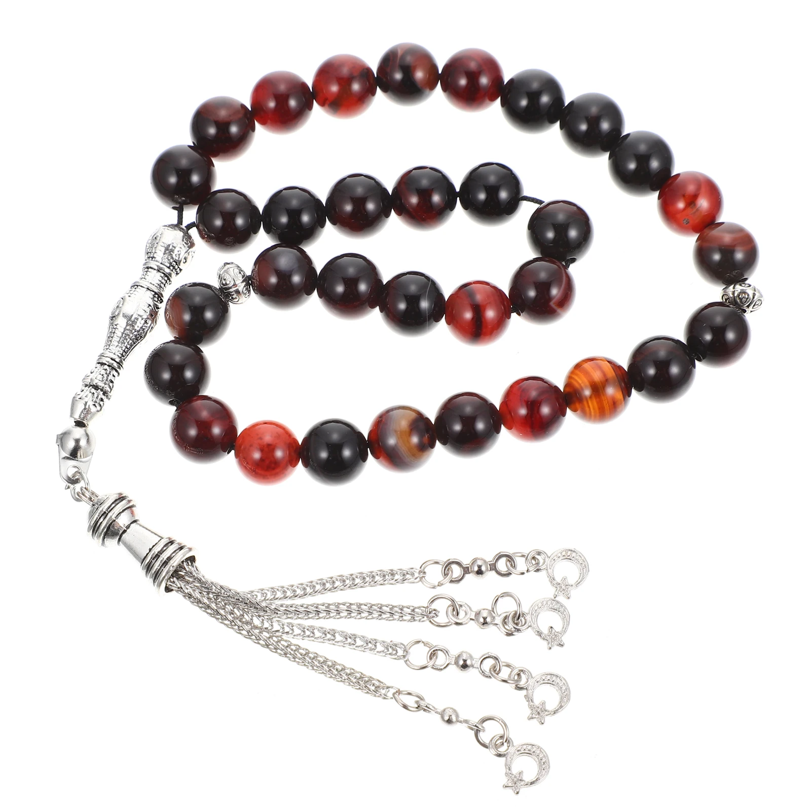 

Elastic Agate Muslim Prayer Beads Stretch Bracelet for Religious Rosary Men Women Religious Wedding Favor Gift