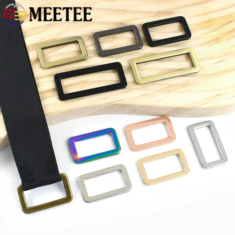 10-50Pcs 25/38mm Metal Buckles For Bag Strap Webbing Adjuster Clasp Belt Dog Collar Ring Buckle Hooks DIY Hardwared Accessories