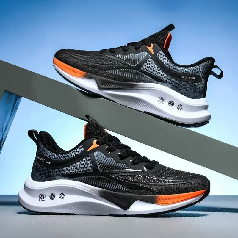 Men Casual Sports Tennis Shoes Spring Fashion Trend Outdoor Mesh Breathable Shoes Men Running Shoes Soft-soled Non-slip Sneakers