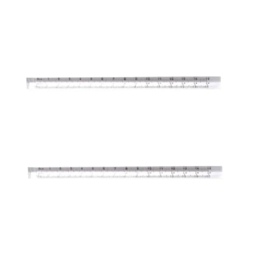 

2Pcs Transparent Triangle Ruler Small Architectural Scale Ruler Pocket Size Metric Plastic Drafting Tools for Office and School