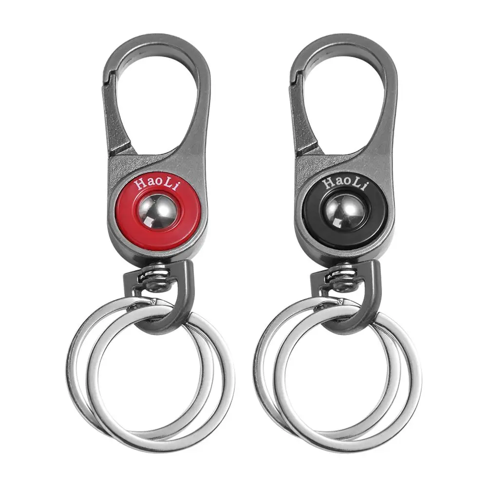 Zinc Alloy Titanium Carabiner Key Clip Polishing Electroplating Titanium Car Keychain Comfortable Grip Anti-rust
