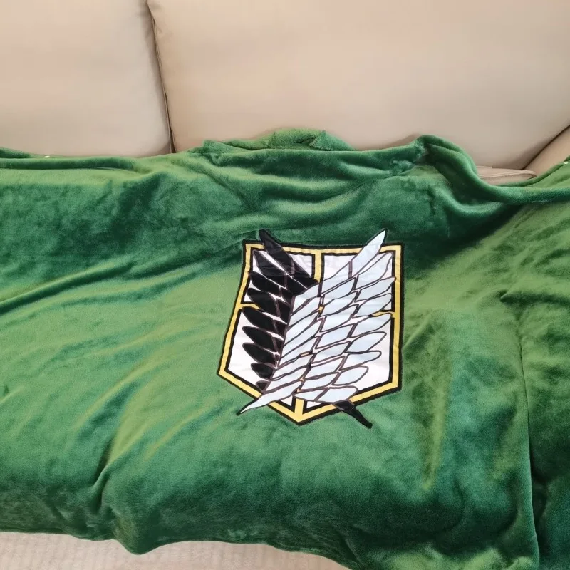 Attack on Titan Scout Regiment Cape Blankets for Sofa Office Sleeping Blanket Home Anime Peripheral Quilt Cospaly Costumes Gifts
