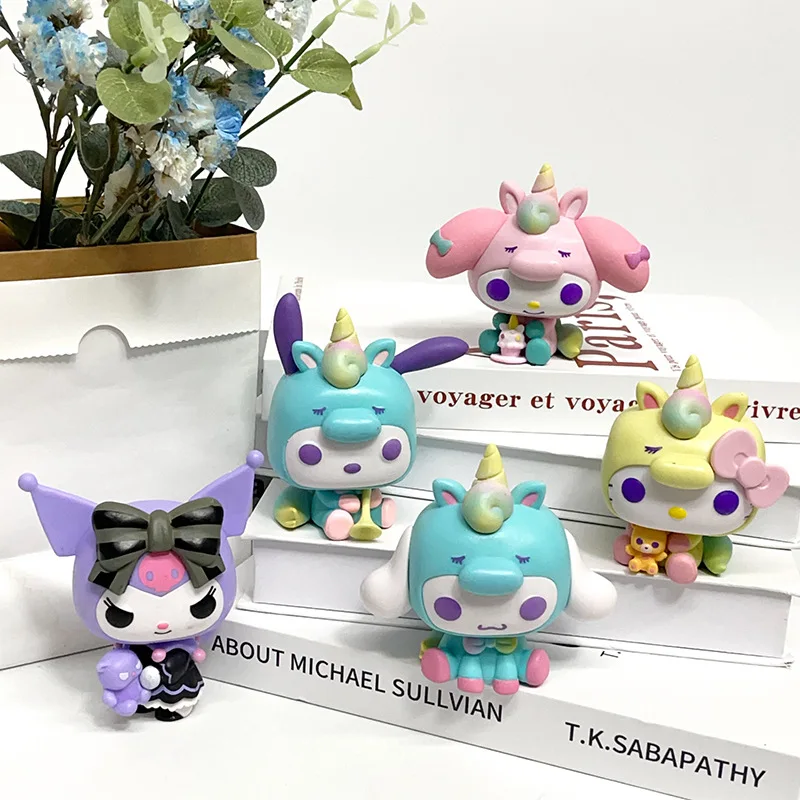 

Sanrio Hello Kitty Kuro Mi Pudding Dog Laurel Dog Melody Model Figure Cute Doll Doll Ornament