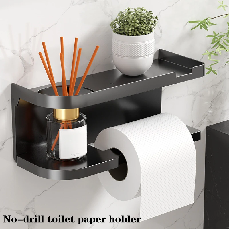 

1 PCS Toilet Paper Holder Plastic Storage Rack Kitchen Seasoning Bottle Bathroom Wall Roll Paper Towel Holder