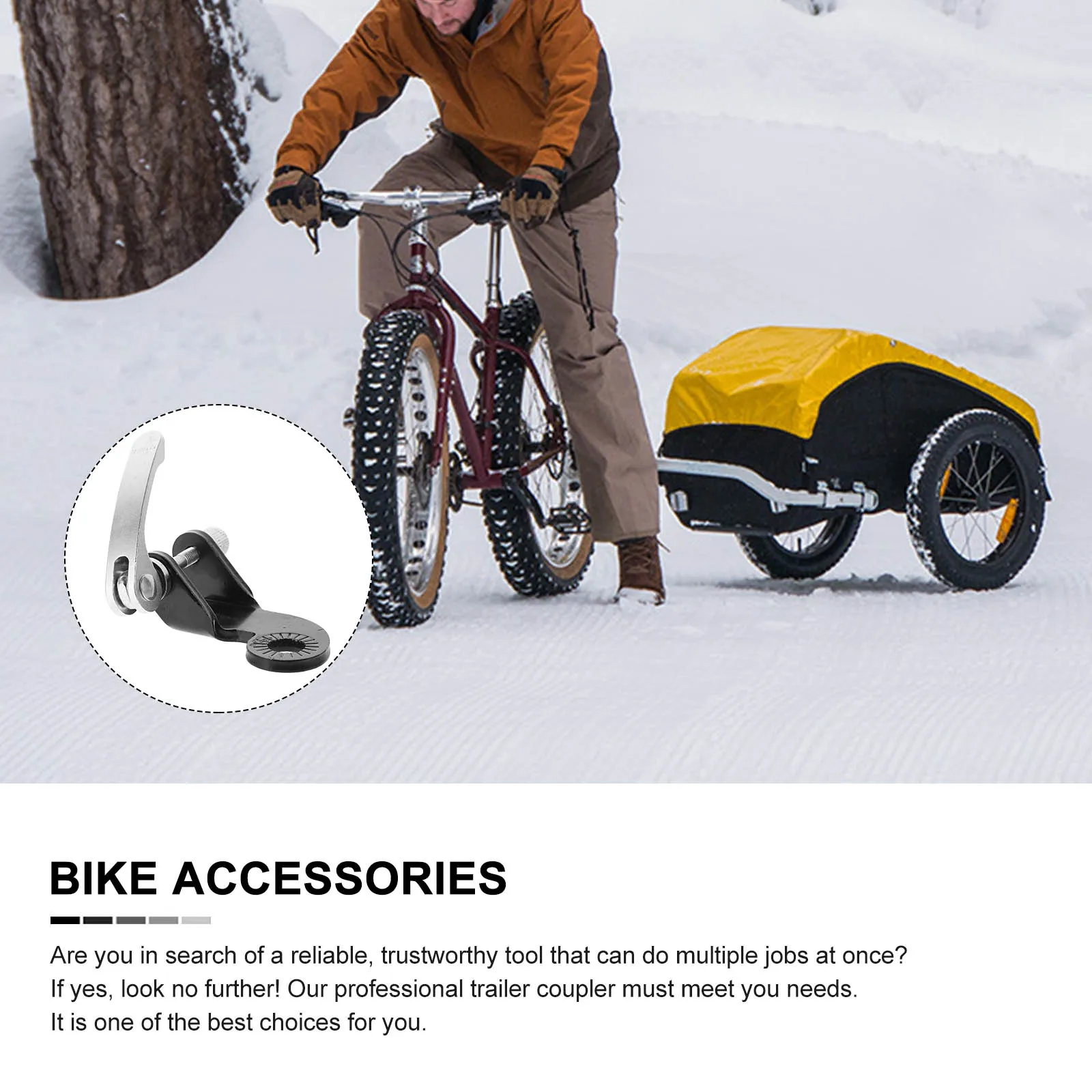 

Bike Trailer Hitch Connector Adapter for Universal Bicycles Electric Mountain Bike Towing Device Durable Metal Easy Install