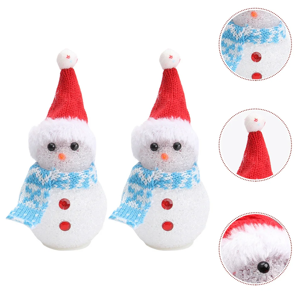 2 قطعة عيد الميلاد ثلج مضيئة ضوء الليل رائعتين LED مصباح للزينة للمنزل حفلة ثلج مصباح عيد الميلاد مضيئة اللعب