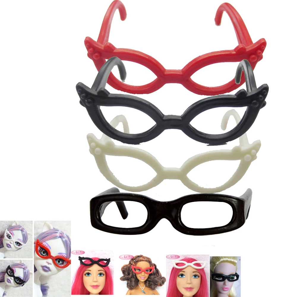 4 Pcs/Set Plastic Sunglasses For Monster High Doll Sunglasses Eyeglasses For MH 1/6 Dolls Accessories Ever After High Dollhouse