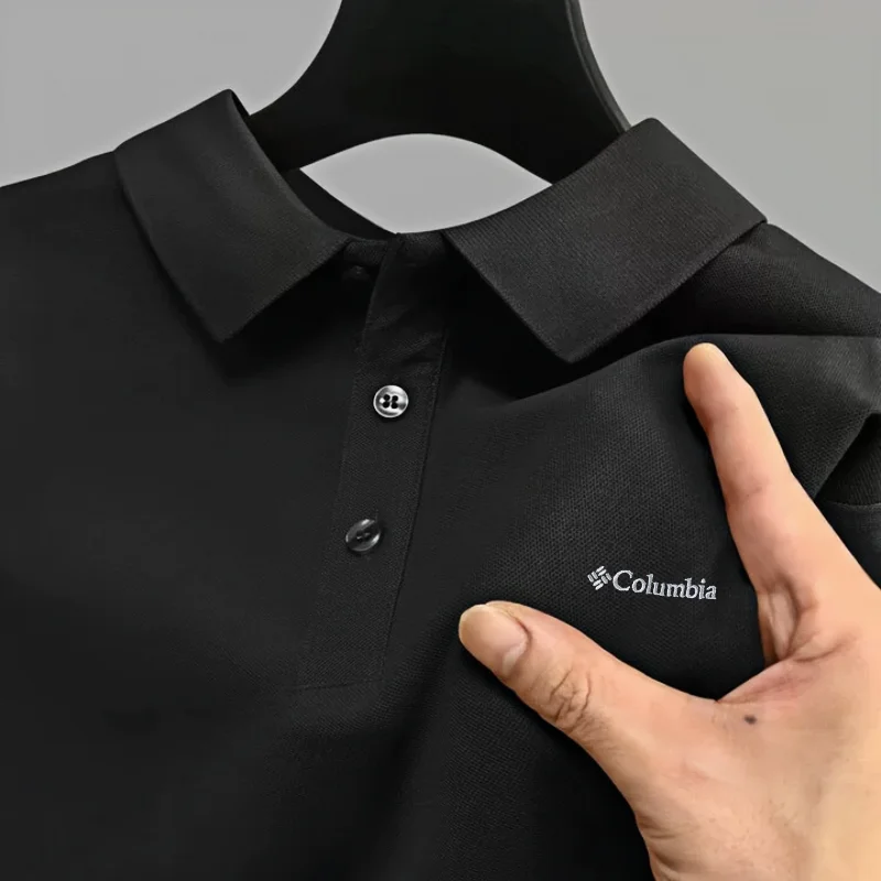 

High end brand polo shirt short sleeved letter printed menswear top 2025 summer new comfortable breathable casual lapel T-shirt