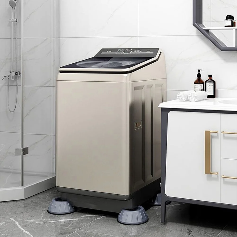 4 قطعة منصات مكافحة الاهتزاز مقاوم للماء عدم الانزلاق غسالة أقدام الثلاجة الحد من الضوضاء المطاط حصيرة الطابق حامي الغسيل #4