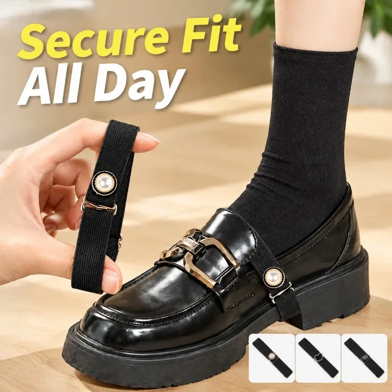 Women's Loafer Shoe Straps Adjustable Elastic Band Anti-Slip Fixed Heel Holder Prevent Shoes Slipping Off Footwear Accessories