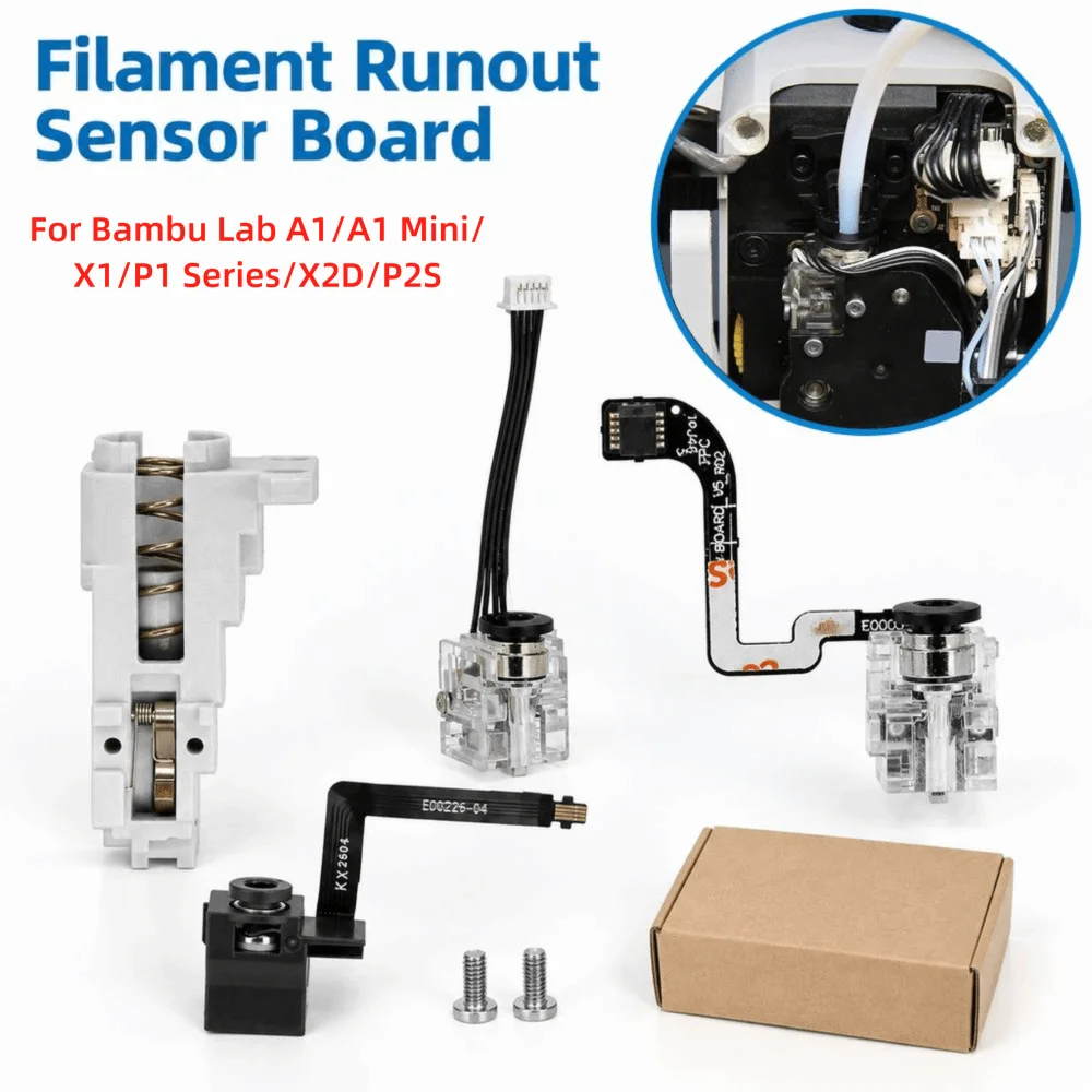 Hall Effect Detection Filament Runout Sensor Board Hall Effect Switch Module for Bambu Lab A1/A1 Mini/X1/P1 Series/X2D/P2S