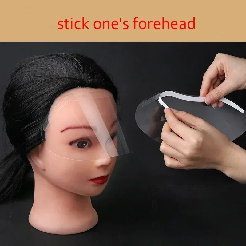 50 Sheets Hairspray Mask Face Spray Shield Professional Face Protector Mask Hairdressing Eye Mask Visors Beauty Salon Accessory