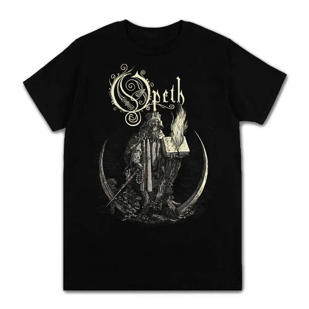 Sleeved Tees 100% Cotton Streetwear Vintage Progressive Death Metal Band Printed T-shirt for Men Women Fashion Opeth Band Short-