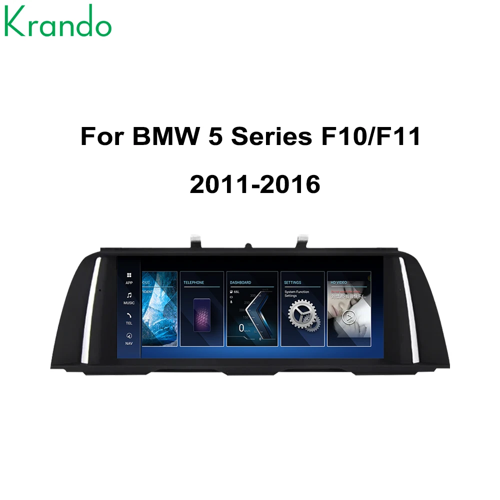 Krando Android 10.25'' Car Radio Multimedia GPS For BMW 5 Series F10/F11 2011-2012 4G autoradio Stand Screen Wireless Carplay