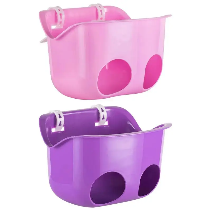 Kids Bike Doll Seat Basket with Holder for Kid Bicycle handlebar Decorate baby bicycle baby seat doll pink purple