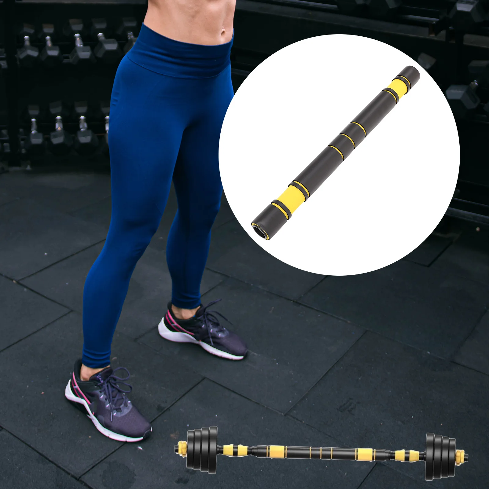 

Dumbbell Connecting Rod Foam Steel Home Gym Equipment Dumbbell Accessories Strong Sturdy Fitness Training Weightlifting