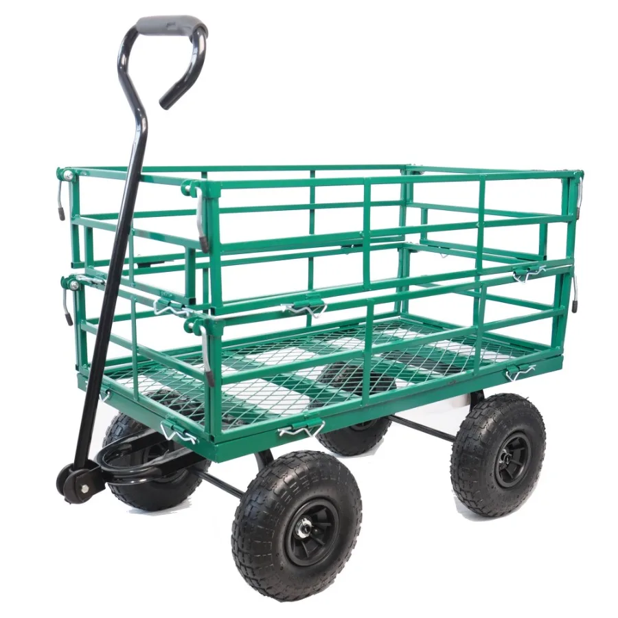 Wagon Cart Los camiones carritos de jardín hacen más fácil para transportar leña