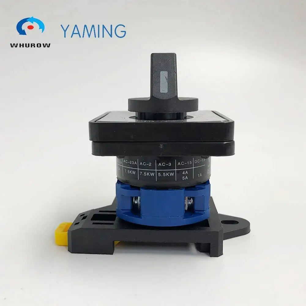 LW26-20/1 DIN ติดตั้ง-ปิดลูกบิด 2 ตำแหน่ง 0-1 เปลี่ยน CAM Switches 20A 1 POLE 4 เทอร์มินัลควบคุมวงจร