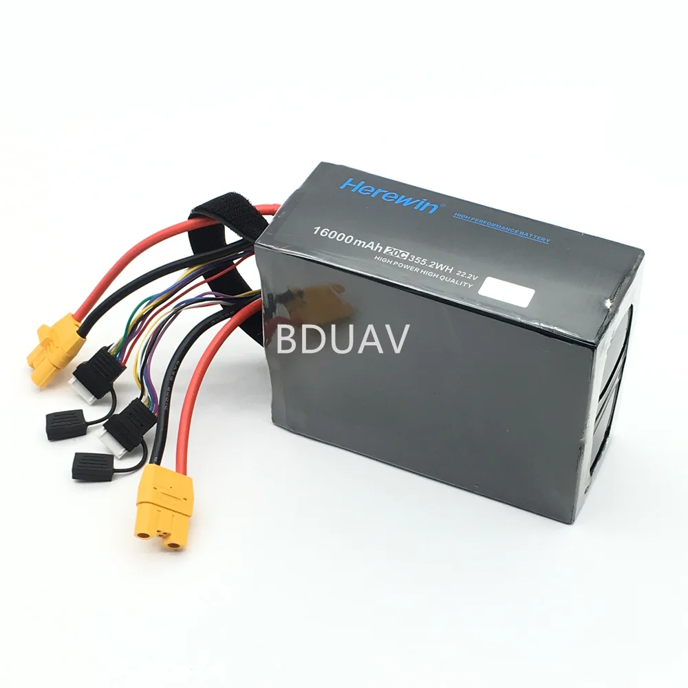 Original Herewin 16000mah 20C 2PCS 6S Bound together  AS120 XT90S Plug Agriculture Protection Drone UAV Li-Po Lithium Battery