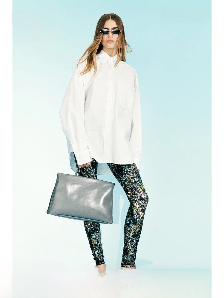 

Hmstudio SS Women's Cotton Long Sve irt Spring Batwing Sve Faion French Sle Pure Color Regular Length