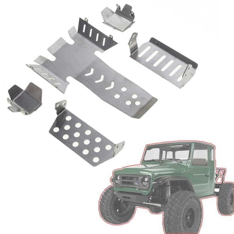 Stainless Steel Chassis Armor Axle Protector Skid Plate For Vanquish VS4-10 Phoenix VS410 RC Crawler Car Upgrade Parts