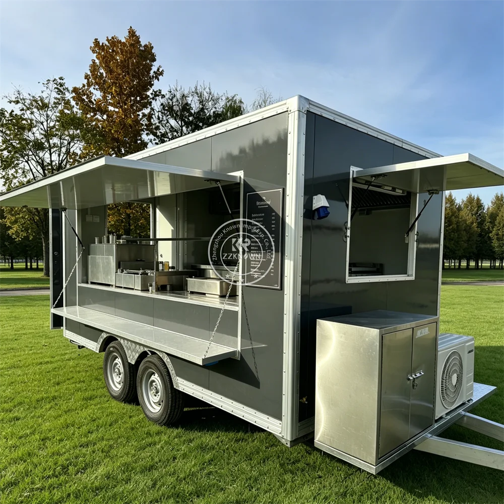 

Street Mobile Dessert Trailer Kitchen Truck Concession Trailer Ice Cream Cart Food Truck With Full Kitchen