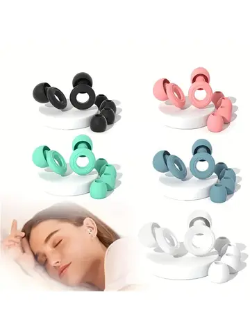 Noise-Reducing Earplugs for Sleep, Deep Focus,  Noise Sensitivity,Ear Plugs for Snoring ,  Reusable silicone earplugs
