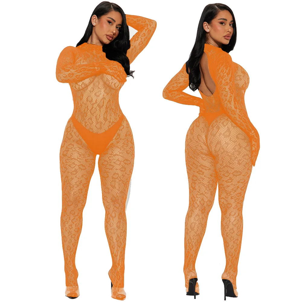 플러스 사이즈 매혹적인 꽃무늬 레이스 바디스타킹 - 매혹적인 편안함을 위한 가랑이 없는 홀터 디자인 - 여성용 친밀한 에로틱 란제리