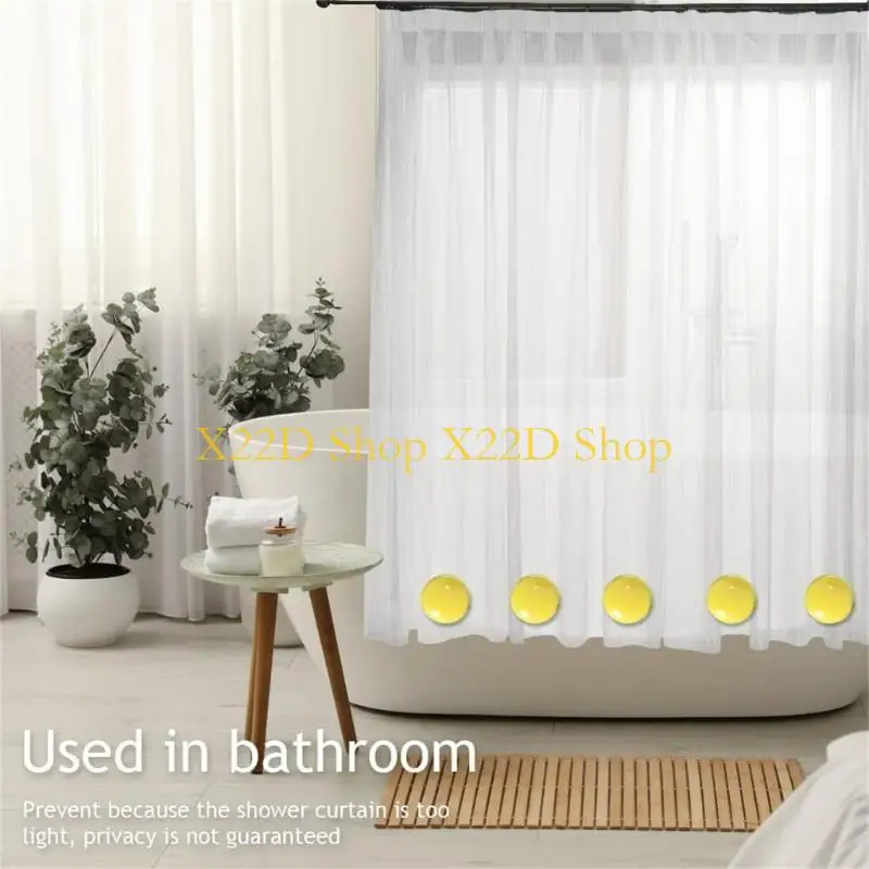 

X22D Pack of 12pcs Shower Curtain Magnet Bathroom Curtain Buckle Clips