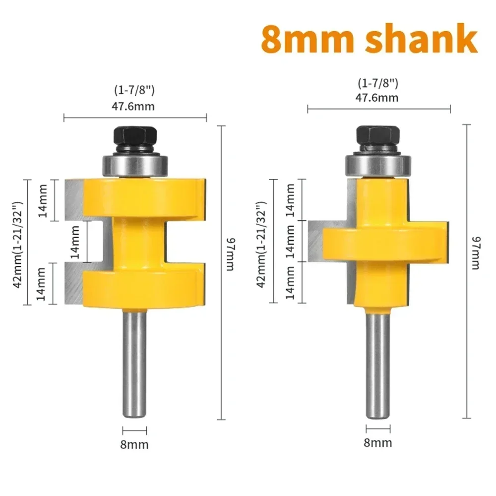 Imagem -03 - Língua e Groove Bits Monta Bit Router Bit Cortador de Carboneto Cortador de Madeira para Moinho de Madeira mm 12 mm 12.7 mm