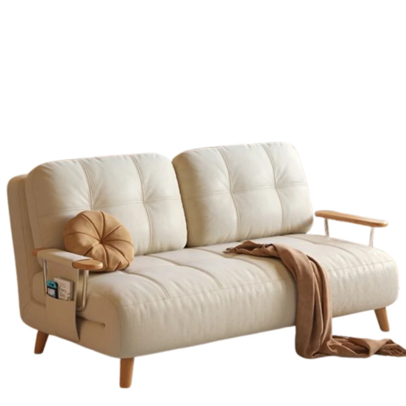 Expand Contract Wood Sofas Folding Modern Design Soft Sofas Double Living Room Simple Sillones Para Sala De Estar Furnitures