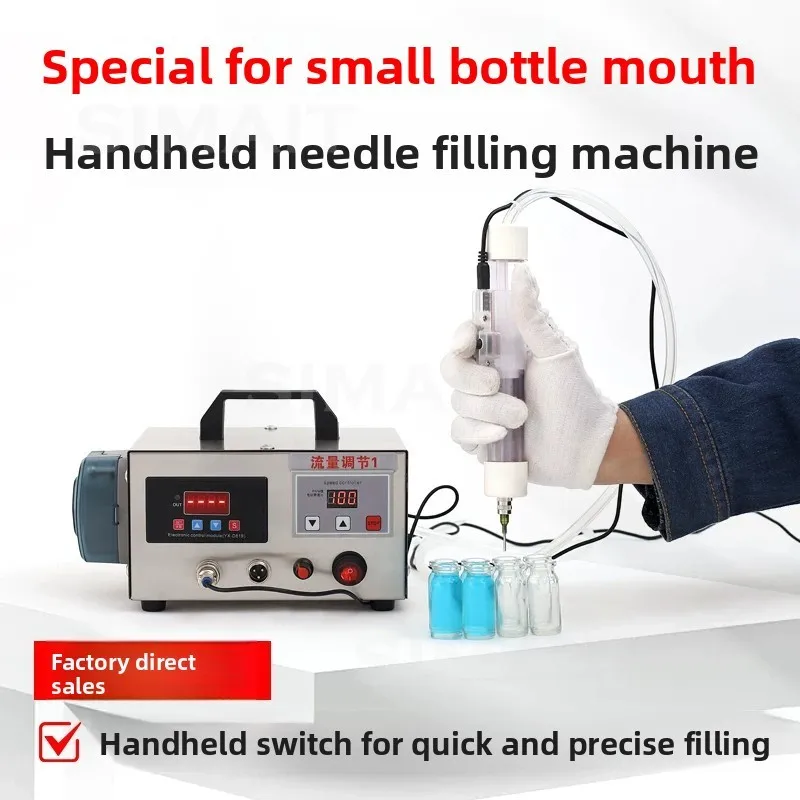 Automatic Peristaltic Pump Dispenser for Small Bottles, Accurate & Anti-Drip -  AC 220V Handheld Electric Liquid Filling Machine