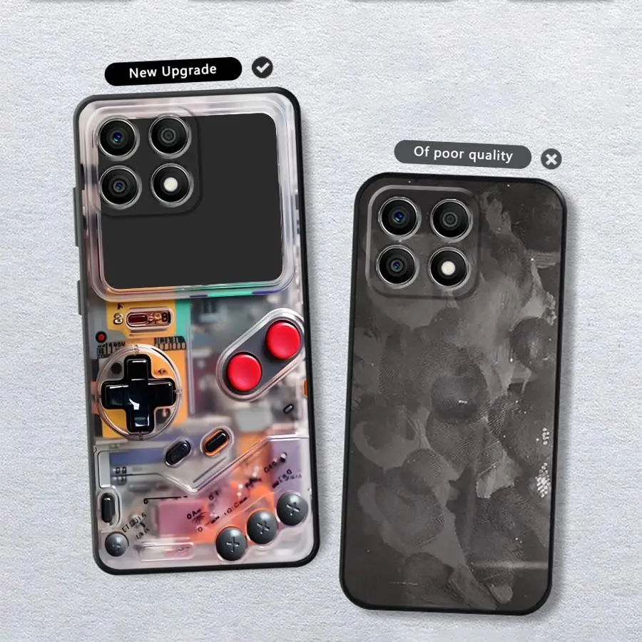 حافظة صور لوحدة التحكم في الألعاب لهاتف Honor X5b Magic5Lite X6 X7 X9a 200 400 Lite X8 8X 70 90 غطاء هاتف ناعم أسود #3