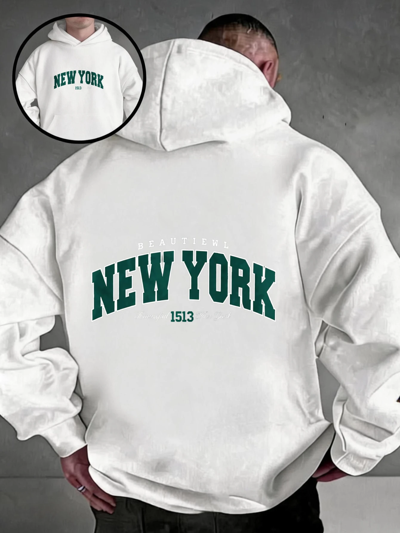 Oversized colorful hoodie, streetwear-style pullover, 