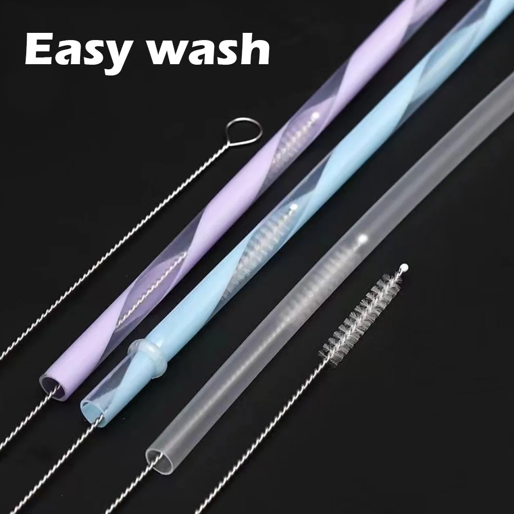 10pcs/set Stainless Steel Flexible Tube Brush For Cleaning Straw Cleaner Teapot