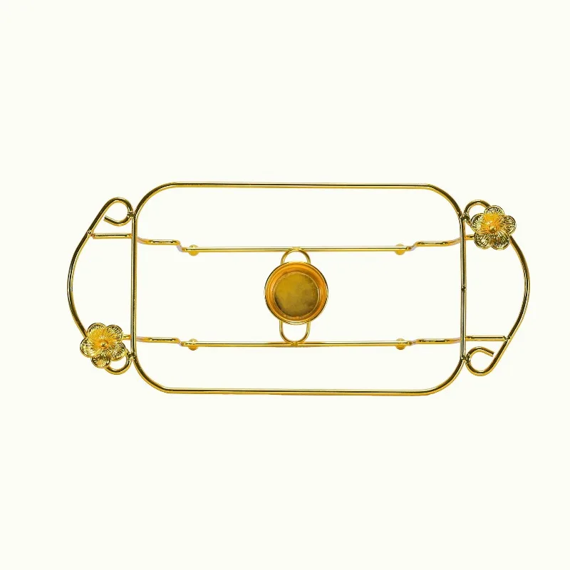 

Golden rectangular glass buffet glass dining stove hotel restaurant food heating capacity