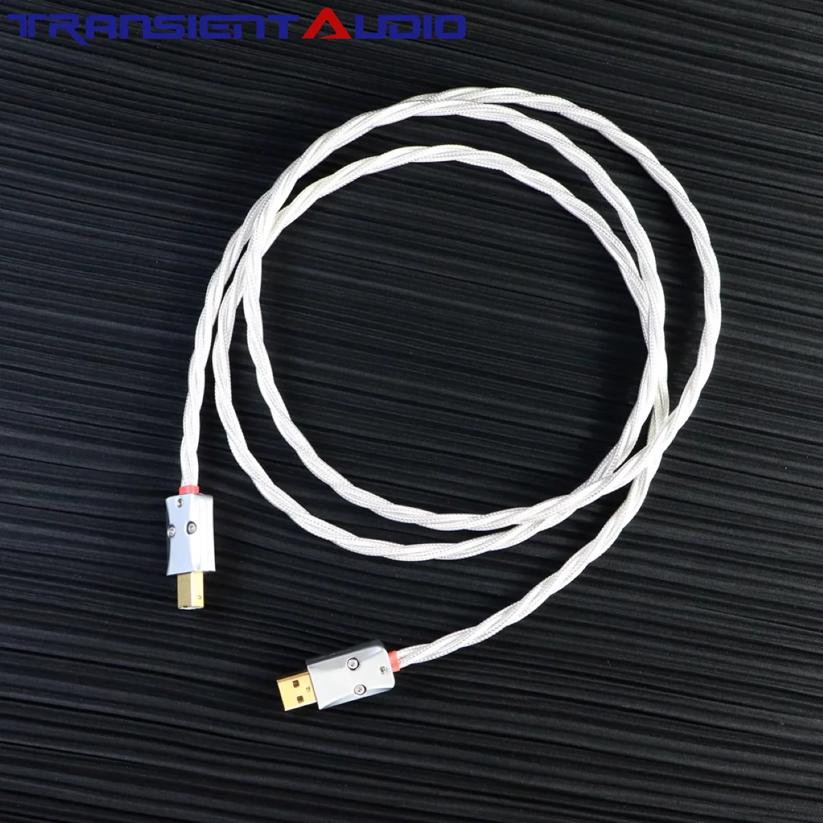 TRANSIENTHI-FIAUDIO Monocrystalline Silver USB Audio Cable, Hi-Fi Grade Computer Sound Card to DAC Data Cable