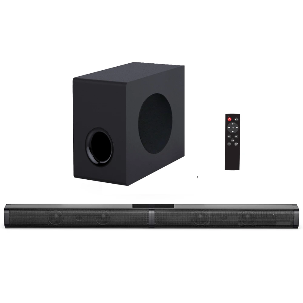 100W Soundbar TV 2.1CH Sound Box with Subwoofer High Power Wireless  Speakers Home Theater System Hifi 3D Stereo Boombox