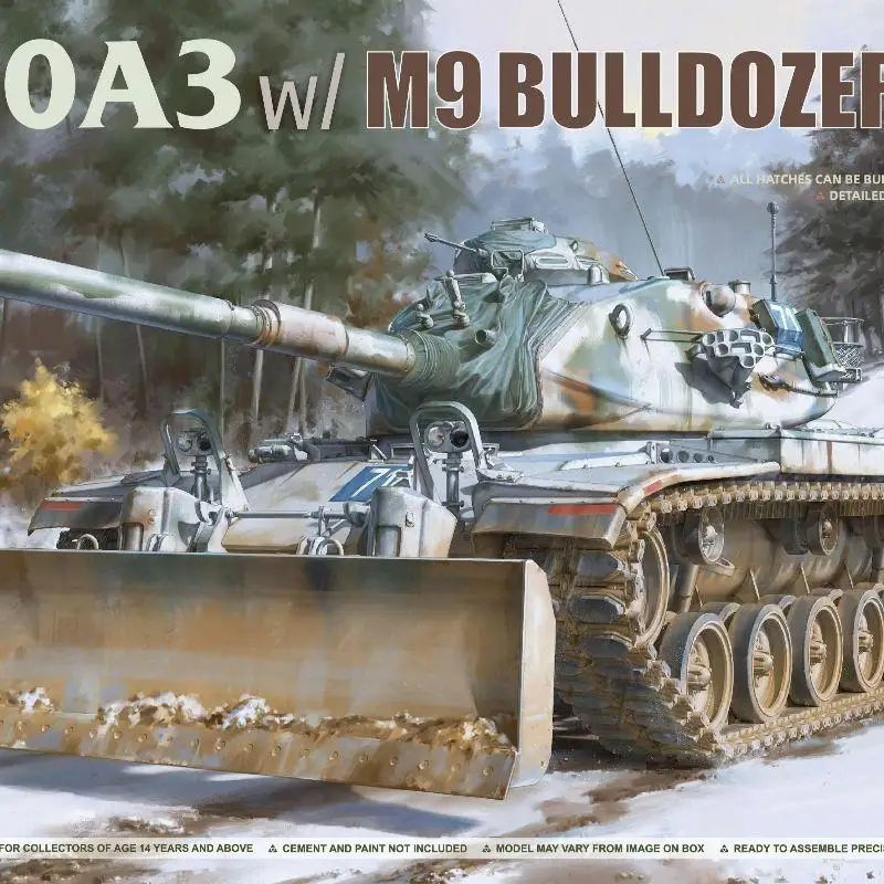 Assembly model TAKOM 2137 1:35 M60A3 w/M9 BULLDOZER