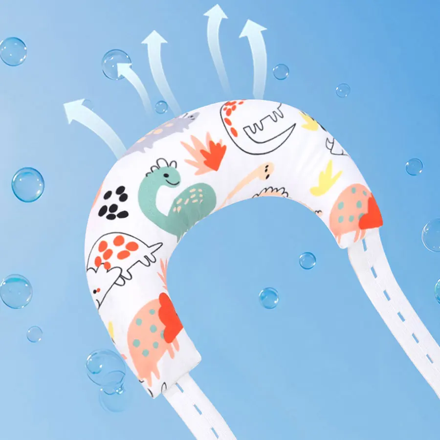 وسادة تصحيح Torticollis لتشكيل الرضع وسادة على شكل هلال للأطفال مع وسادة دعم للرقبة بإمالة الرأس