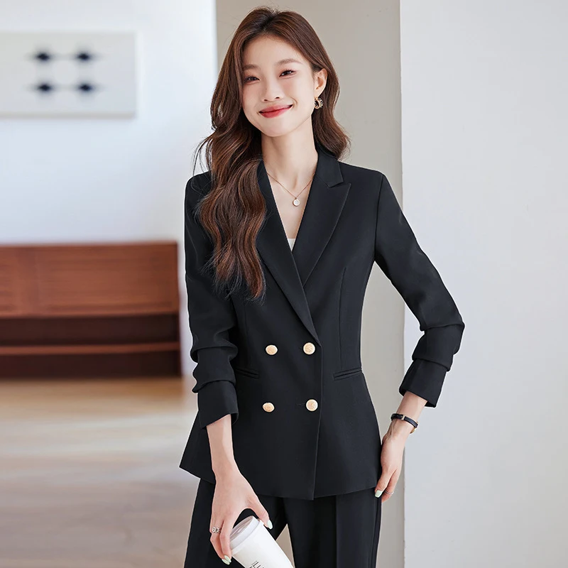 Women's Suit Set for Spring and Autumn, New High-End Style, Civil Servant Interview Workwear, Elegant Blazer, Professional Forma