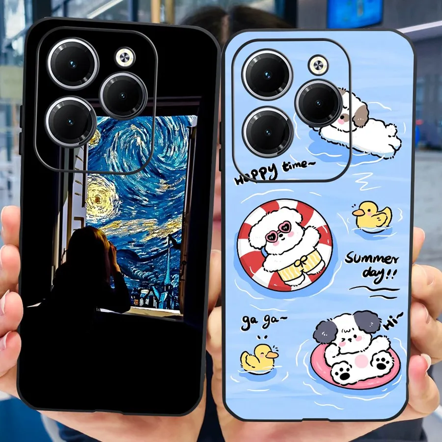 For Infinix Hot 40 Pro Case Cool dragonTPU Soft Silicone Shockproof Cover For Infinix Hot40 4G Cases Hot 40 X6836 X6837 Funda