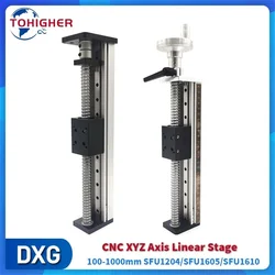 100-1000mm Stroke Electric Sliding Table CNC 3D Printer Linear Guide Stage MGW12R Aluminum Rail SFU1605 1610 1204 Ballscrew