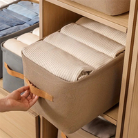 Clothes Organizer Foldable Thicken Storage Basket For Pants Sweater Underwear Clothes Household Wardrobe Sundries Storage Box