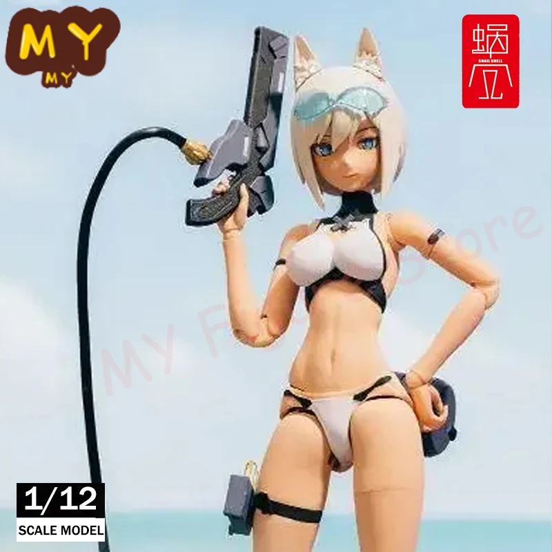 

Original Snail Shell 1/12 Wolf Girl Action Figurine G.n.project Series Sexy Swimwear Statue Assembly Mecha Model Kit Figure Gift