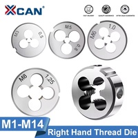 XCAN Thread Die Right Hand Metric Round Die Alloy Steel Threading Die Metal Cutting Tools M1 M2 M3 M4 M5 M6 M8 M10 M10 M12 M14