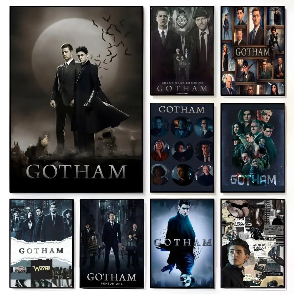Póster de Gotham Prequel Batman Origin, Mural de Película Americana con Temática Policial y Criminal, Decoración de Pared para Habitación Infantil
