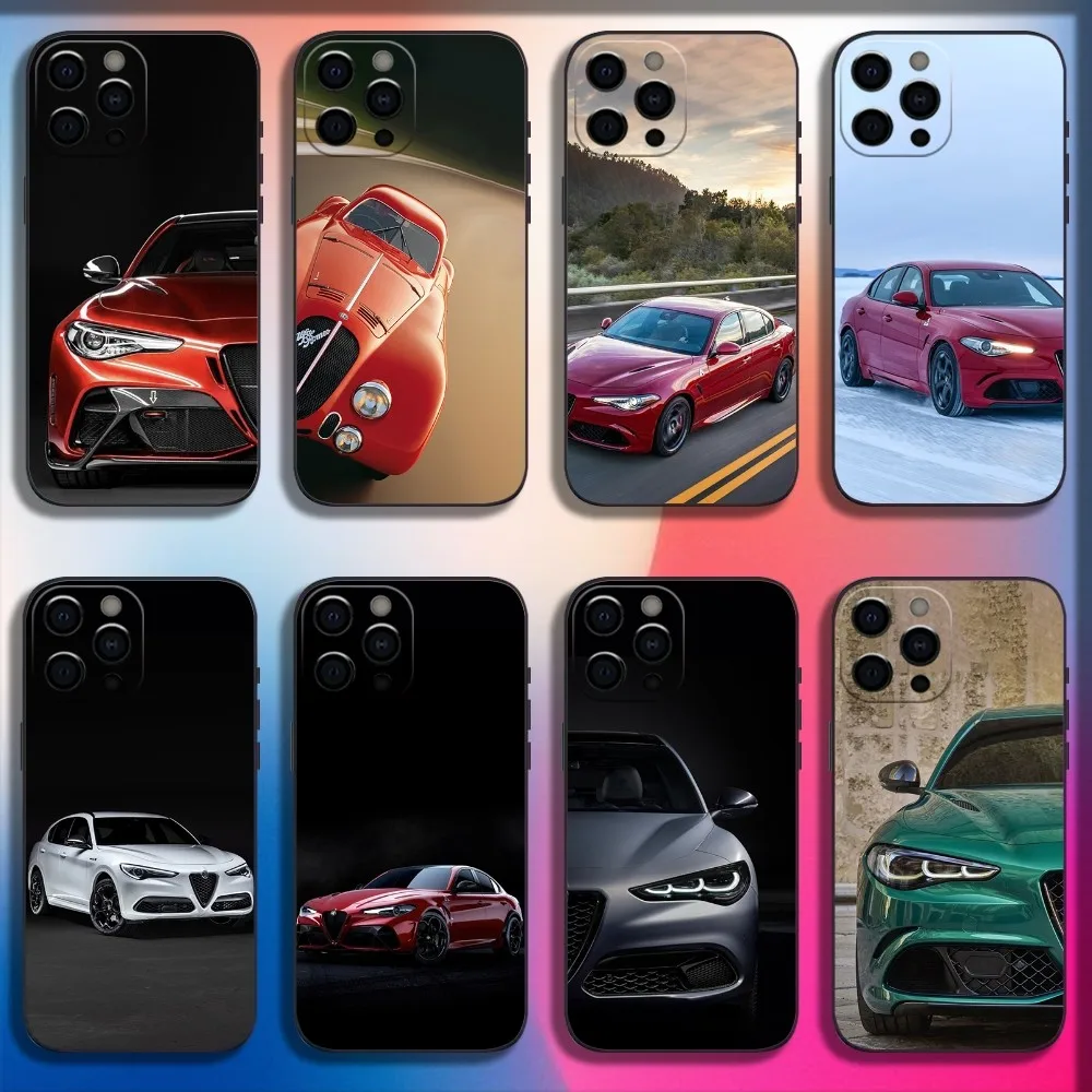 

AlfaeS Cool R-RomeoS-S Car Phone Case For iPhone 16,15,14,13,12,11,Pro,X,XS,Max,XR,Plus,Mini Soft Black Cover